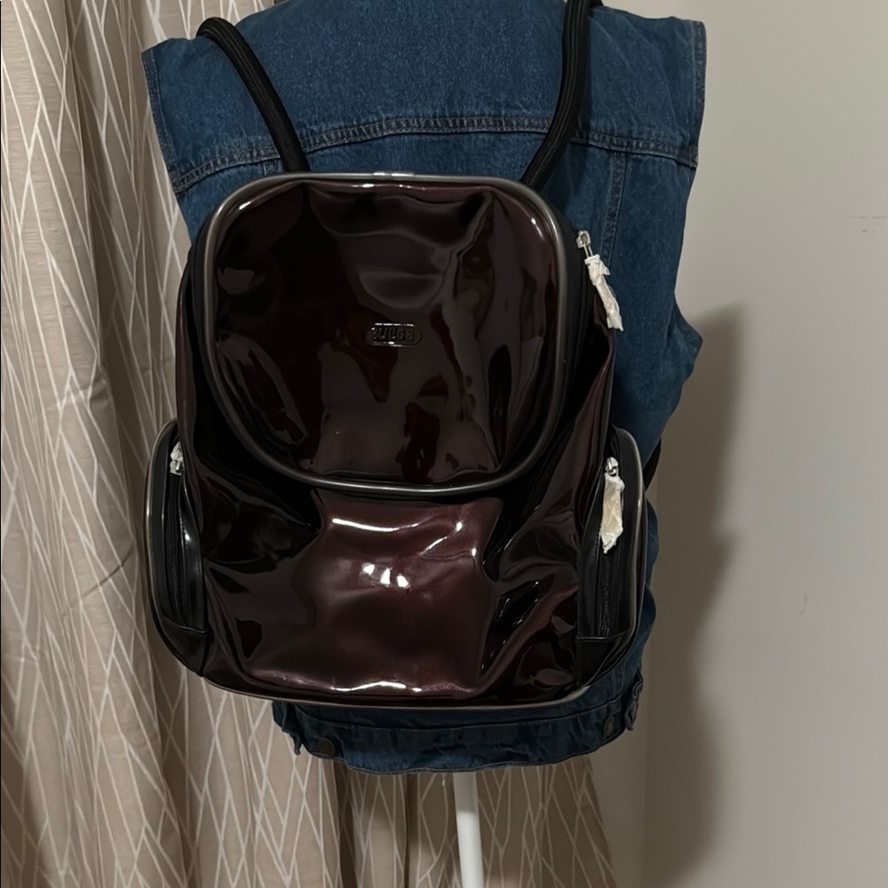 Shiny Black Backpack